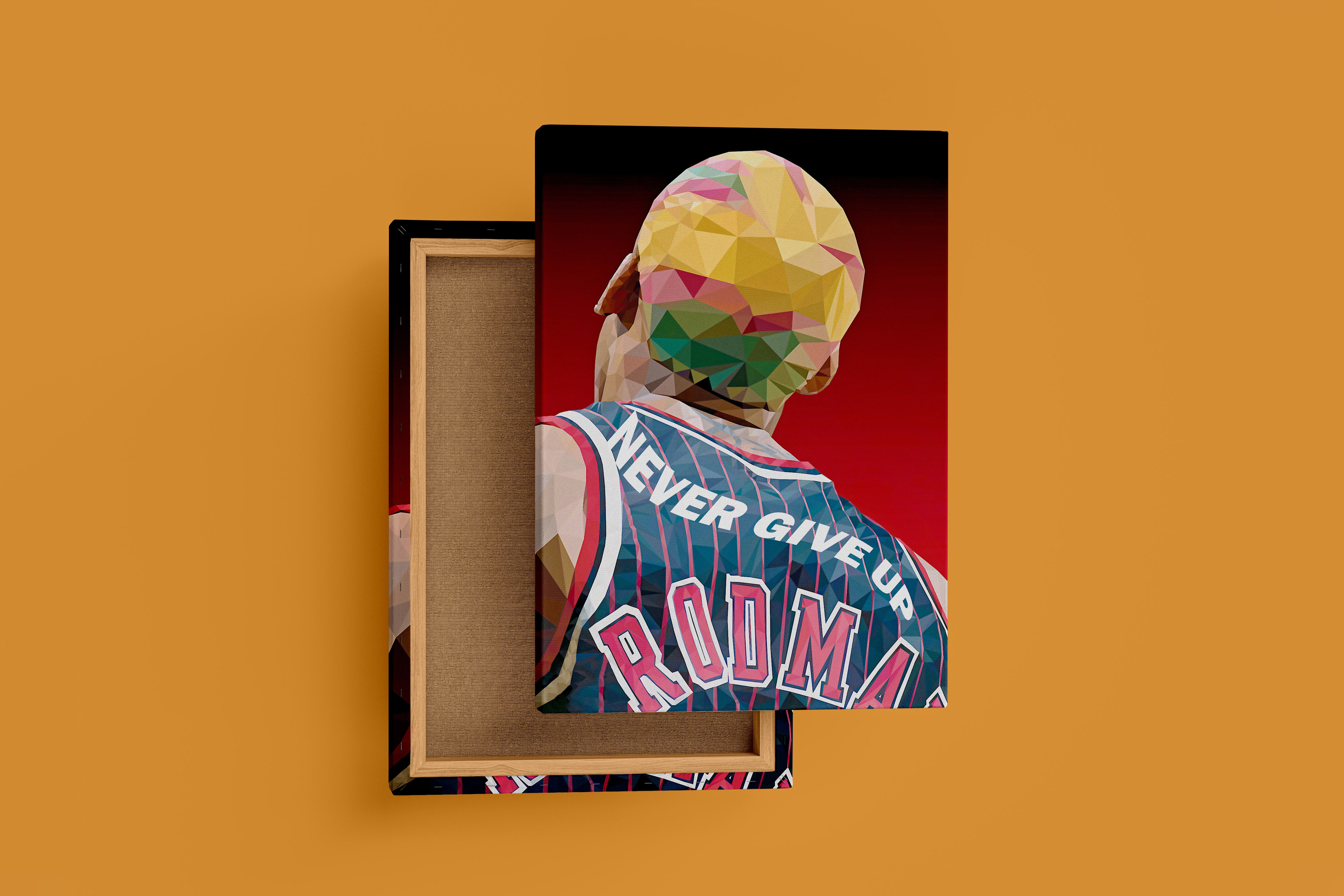 never give up, dennis rodman, sport, kanvas tablo