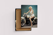 pop art, sanat, marilyn monroe, art, motosiklet, model, kadın, kanvas tablo