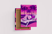 retrowave vogue, pop art, beauty, reading, art, kanvas tablo