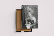 monochrome, vogue, sanat, marilyn monroe, makyaj, art, model, kadın, kanvas tablo