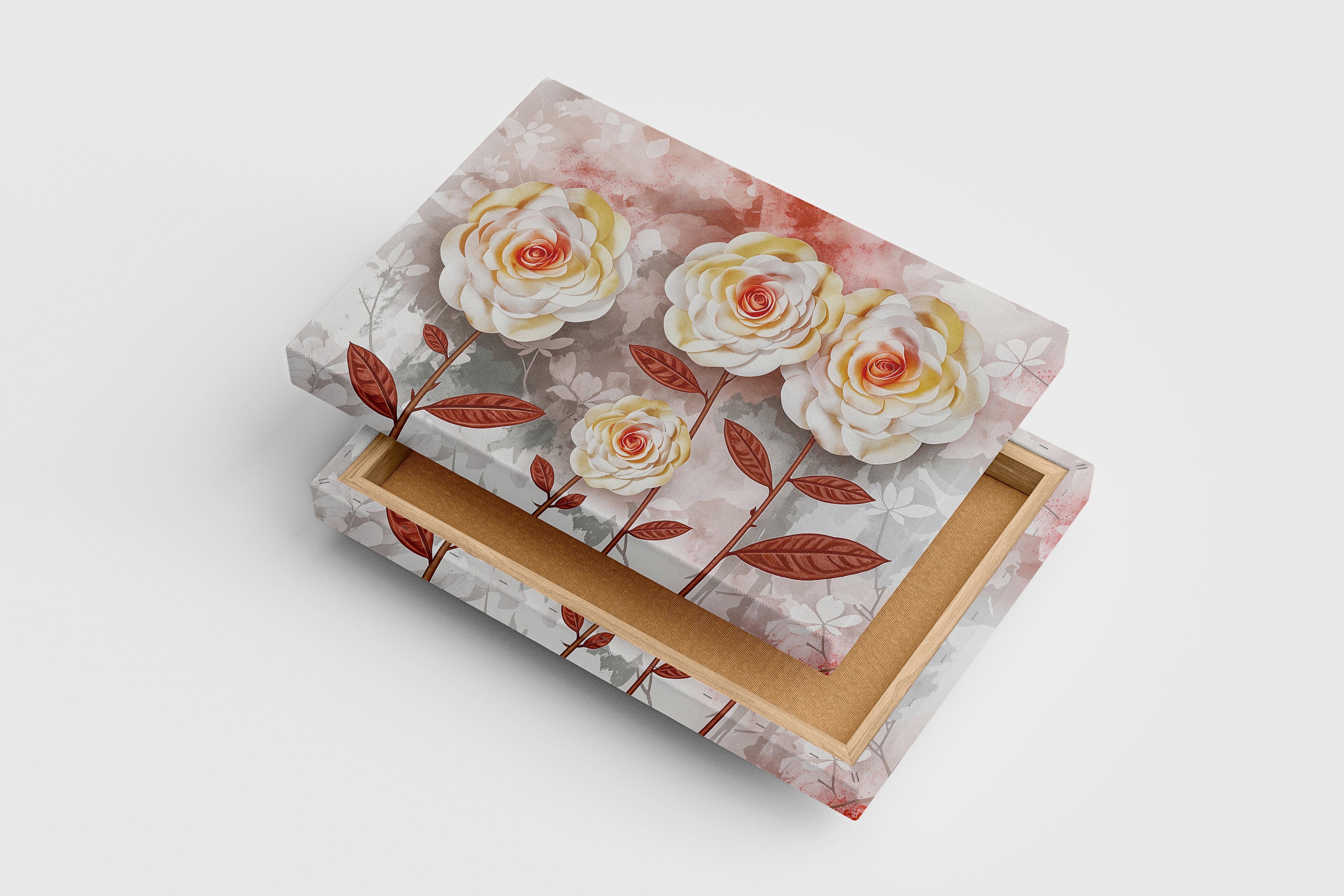 flower motif, sarcastic theme, art, kanvas tablo