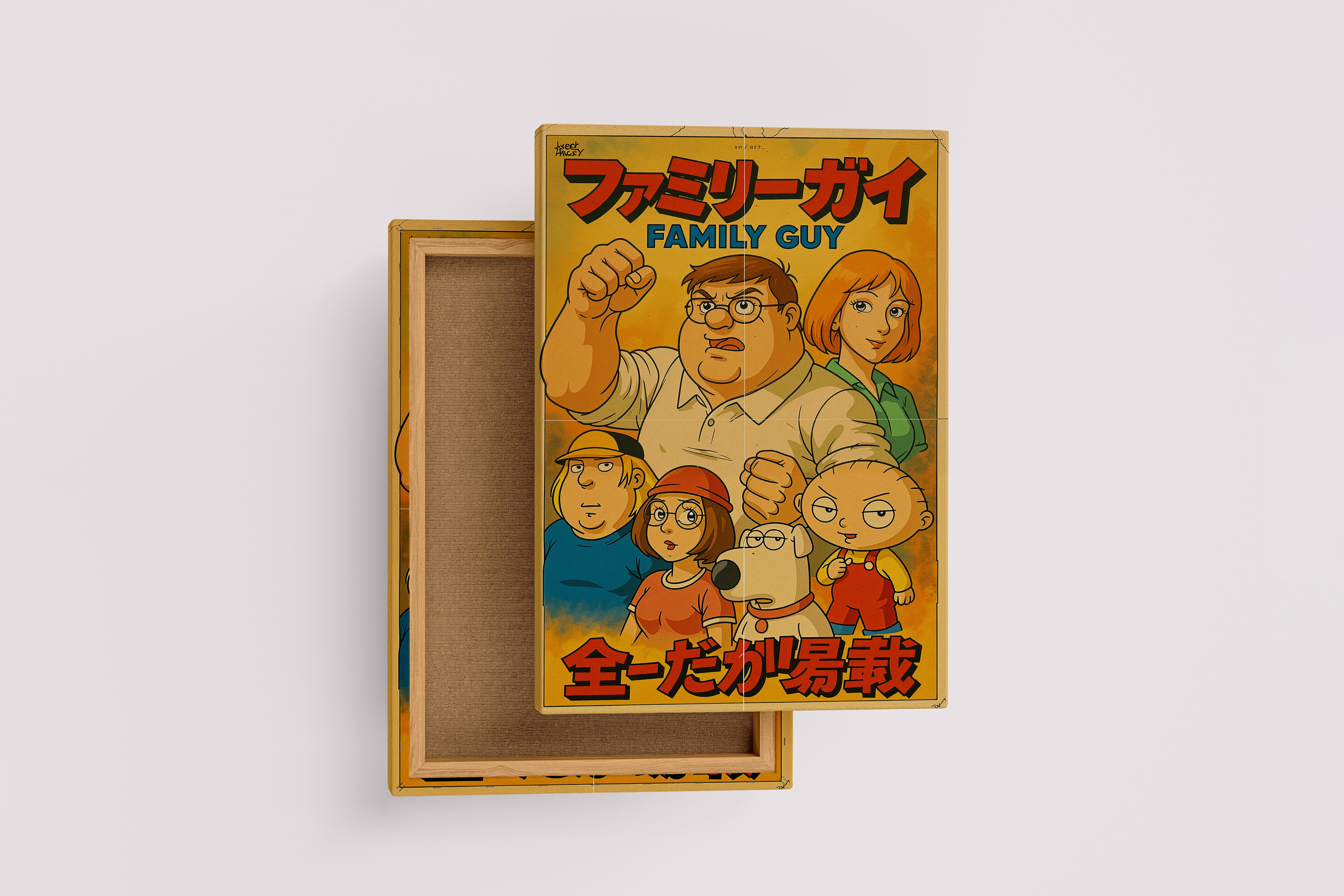 ai creation, family guy japanese version, ai art, art, kanvas tablo