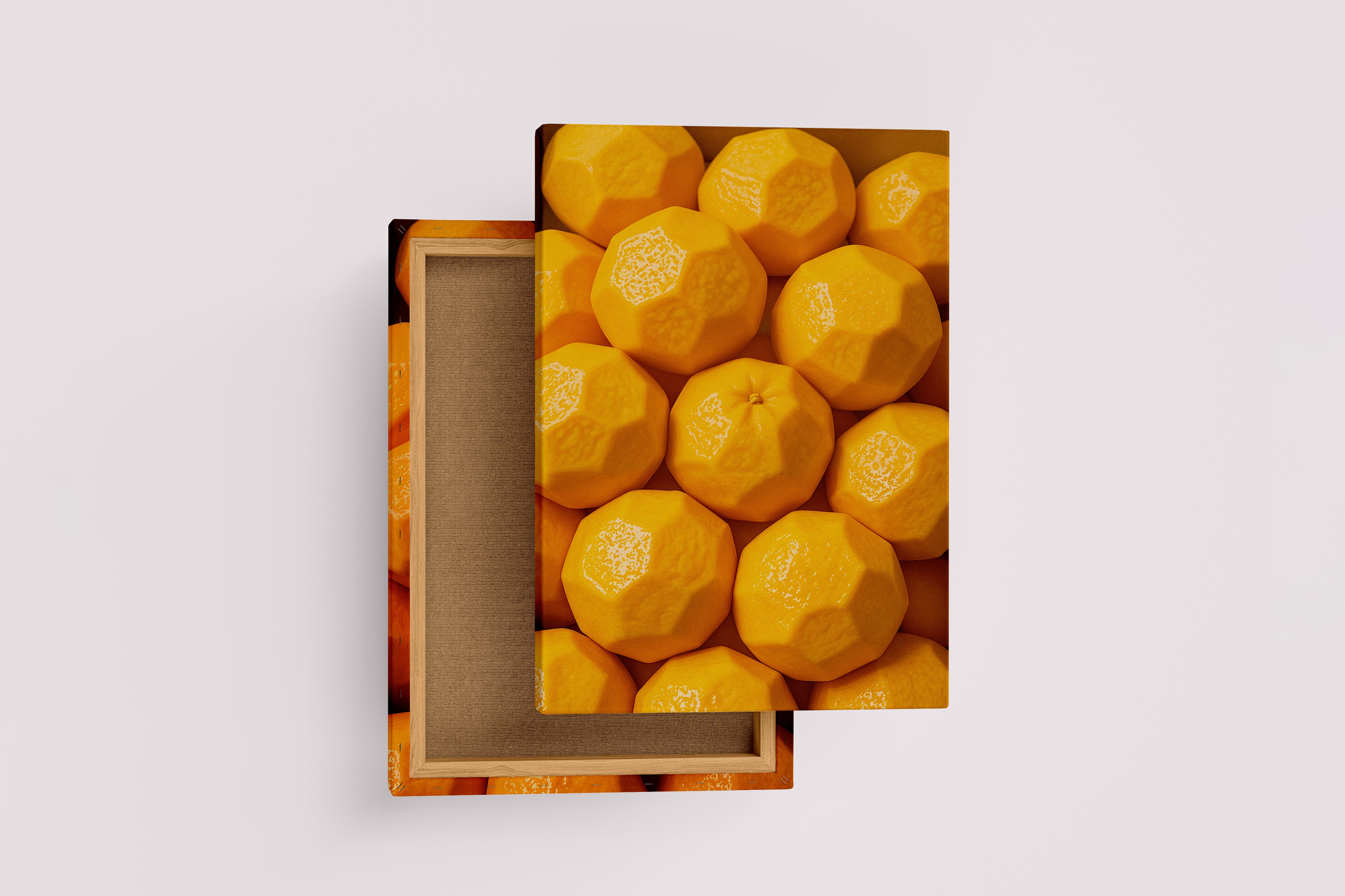ai creation, polygon orange, ai art, art, kanvas tablo