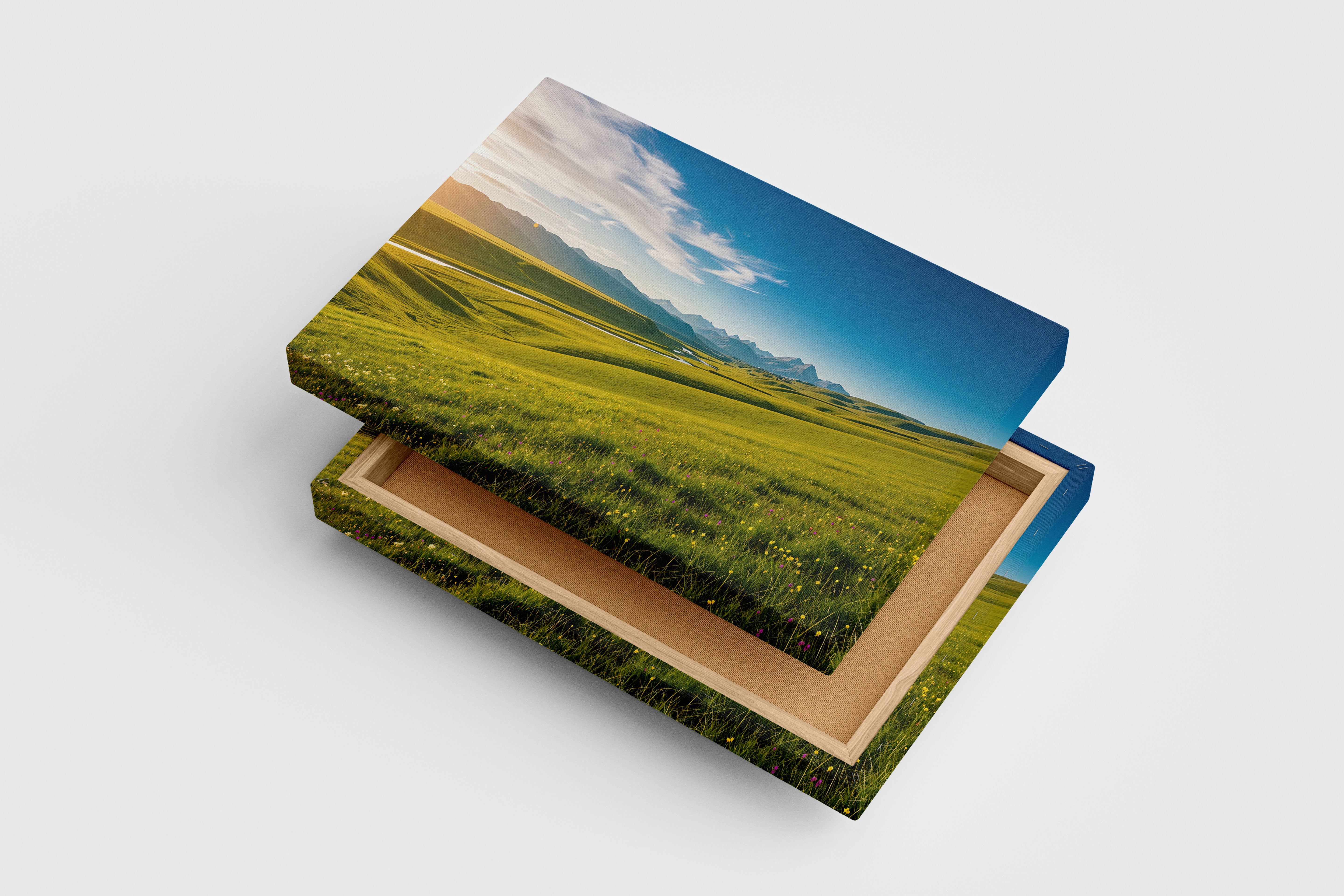 nature and countryside views in daylight, view, art, kanvas tablo