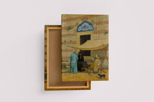 Osman Hamdi Bey Kapalıçarşı Önünde Sohbet Kanvas Tablo
