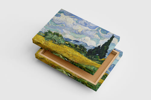 Vincent van Gogh'un Saint-Rémy Başyapıtı Selvili Buğday Tarlası Kanvas Tablo