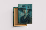 ai creation, perfect woman with van gogh style colors, ai art, art, kanvas tablo