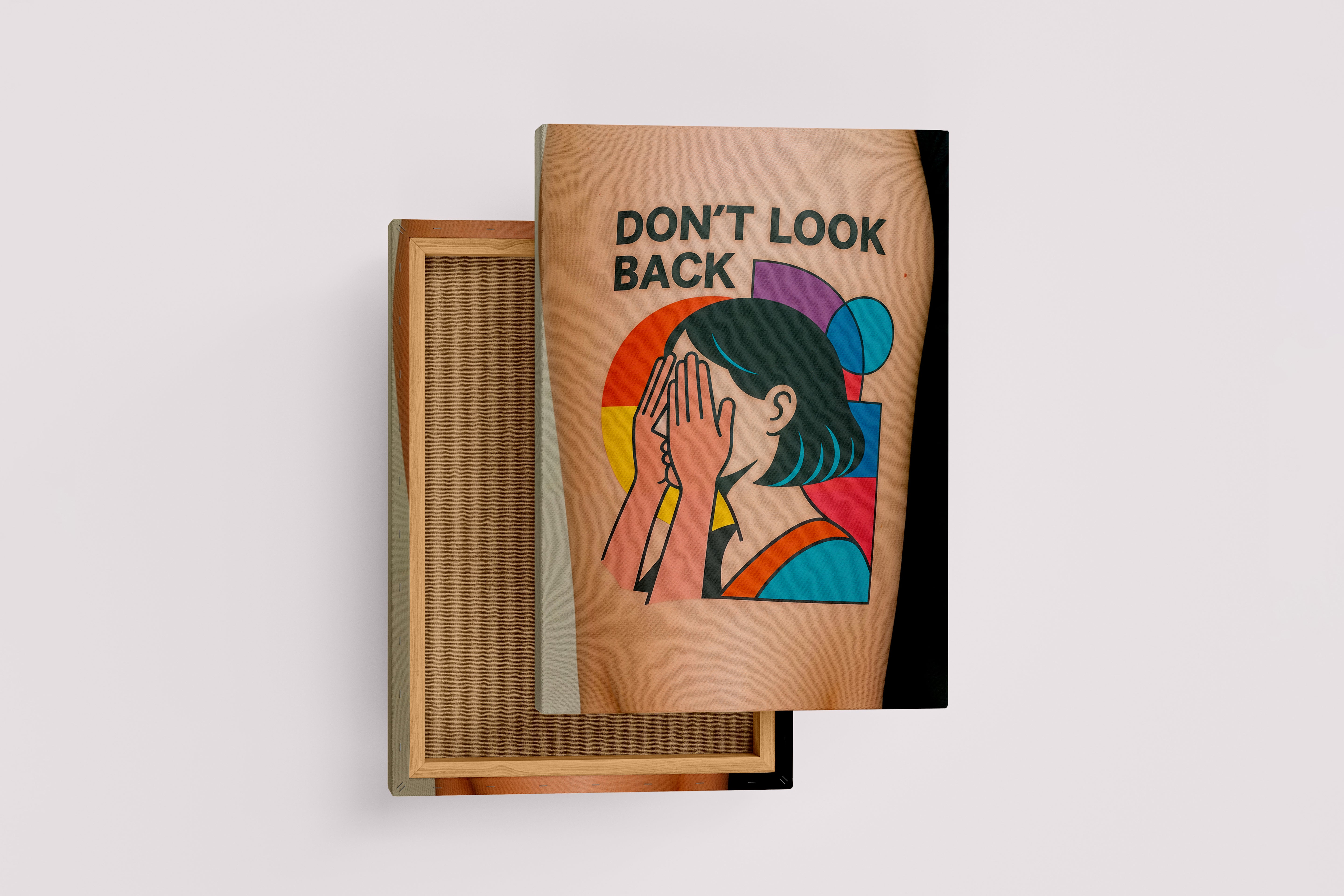 ai creation, dont look back, quote, ai art, art, kanvas tablo