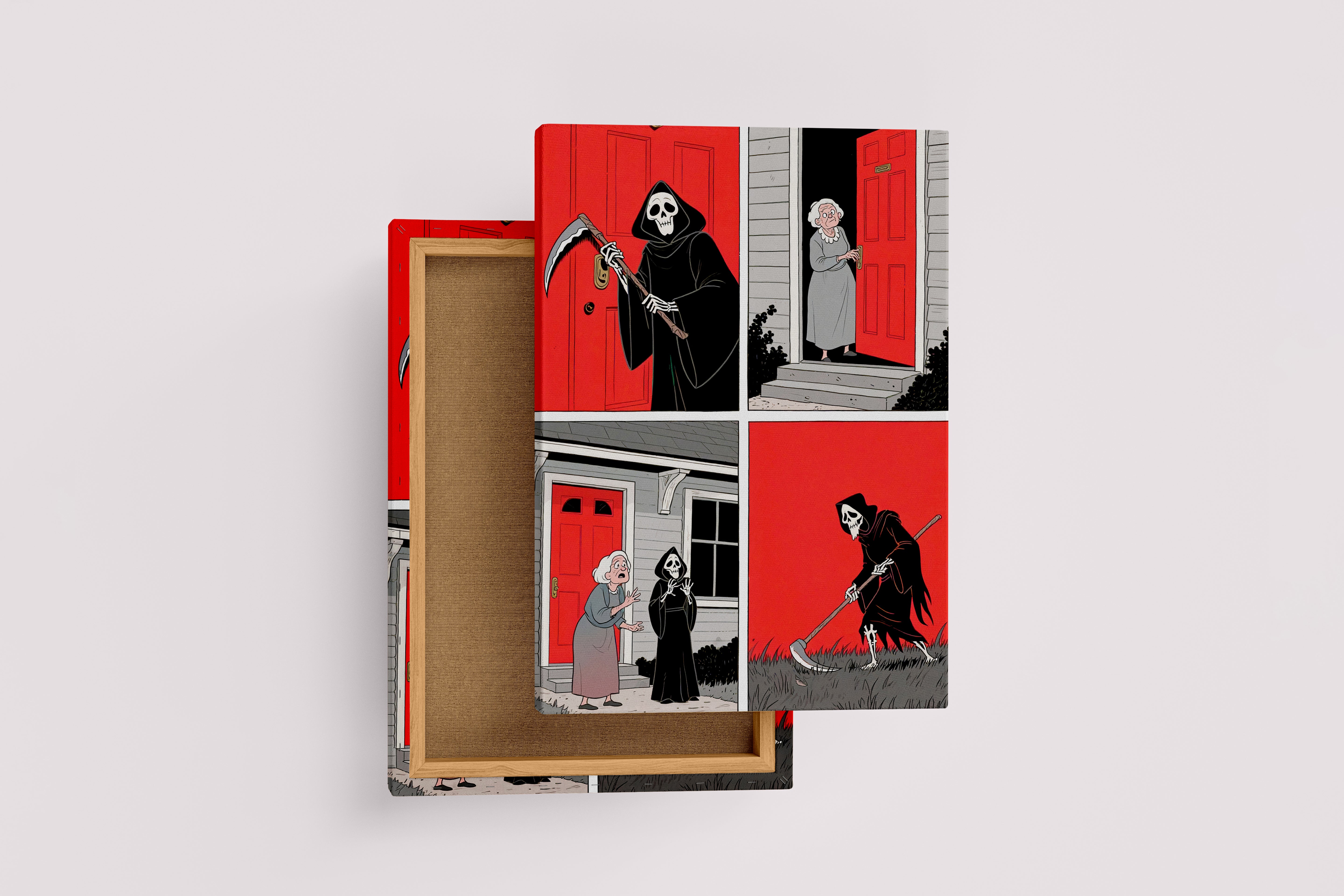 ai creation, death comes for her and she does not resist, ai art, art, kanvas tablo