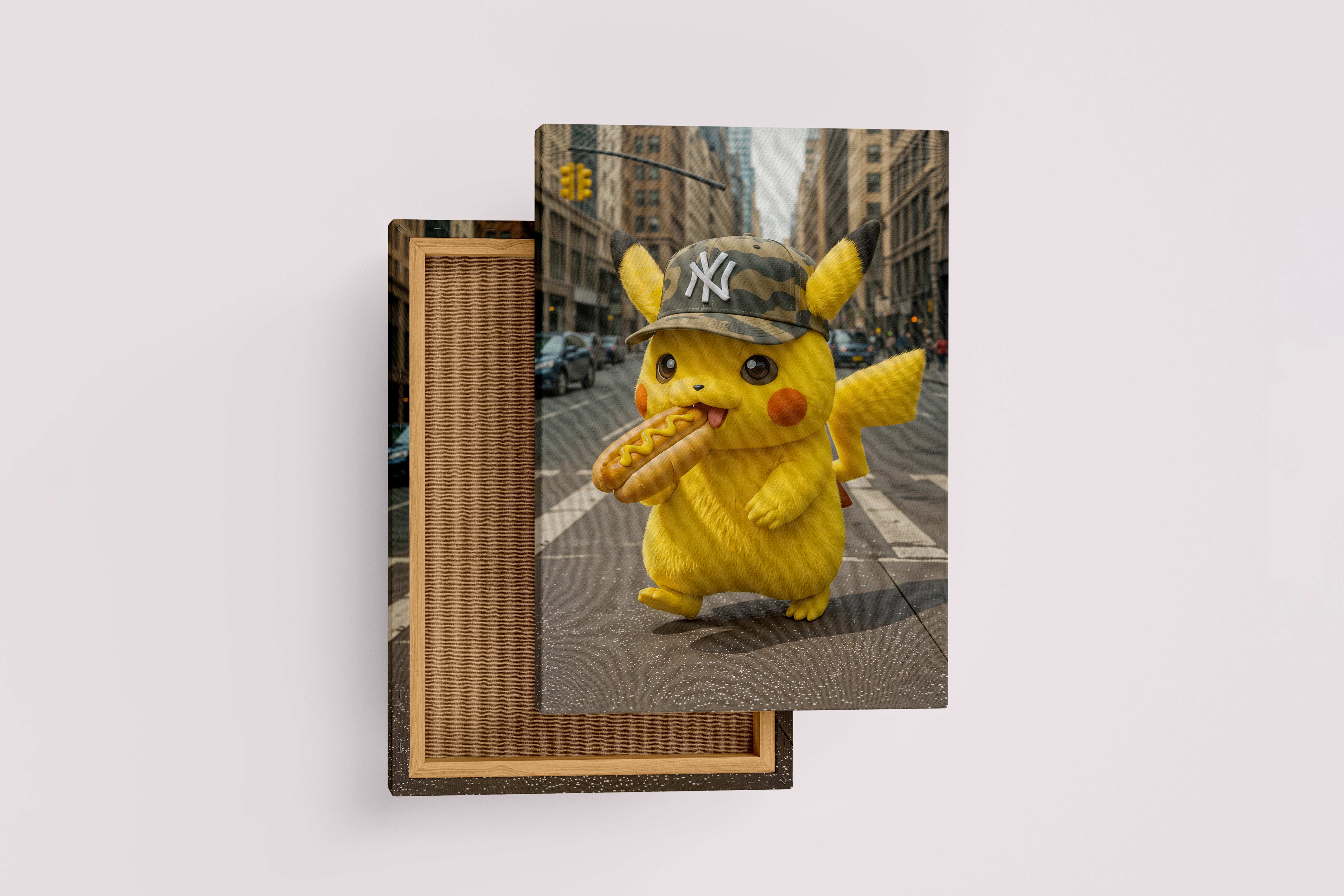 ai creation, Pikachu in a cap, kid, ai art, art, kanvas tablo