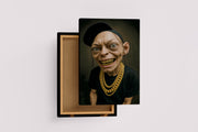 ai creation, psycho gollum and his necklaces, art, kanvas tablo