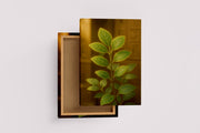 ai creation, flower motif, green shiny leaves, ai art, art, kanvas tablo