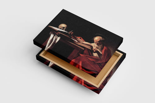 Caravaggio Yazan Aziz Jerome Chiaroscuro Barok Kanvas Tablo