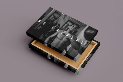 Muhammad Ali, no excuses, quote, art, kanvas tablo