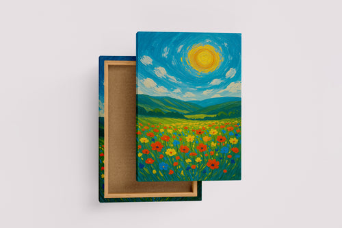 ai creation, oil painting feeling, watching the sun in the garden, ai art, art, kanvas tablo