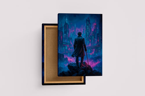 ai creation, Cyberpunk City Projects, ai art, art, kanvas tablo