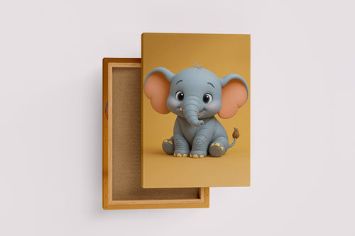 ai creation, cute little elephant, ai art, art, kanvas tablo