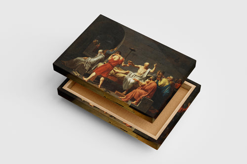 Jacques-Louis David'in Felsefi Başyapıtı Sokrates'in Ölümü Neoklasik Kanvas Tablo