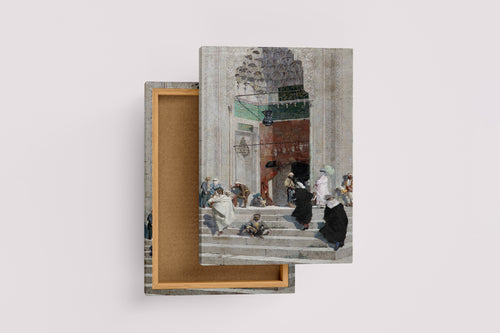 Ludwig Deutsch Cami Girişi Doğu Sahnesi Kanvas Tablo
