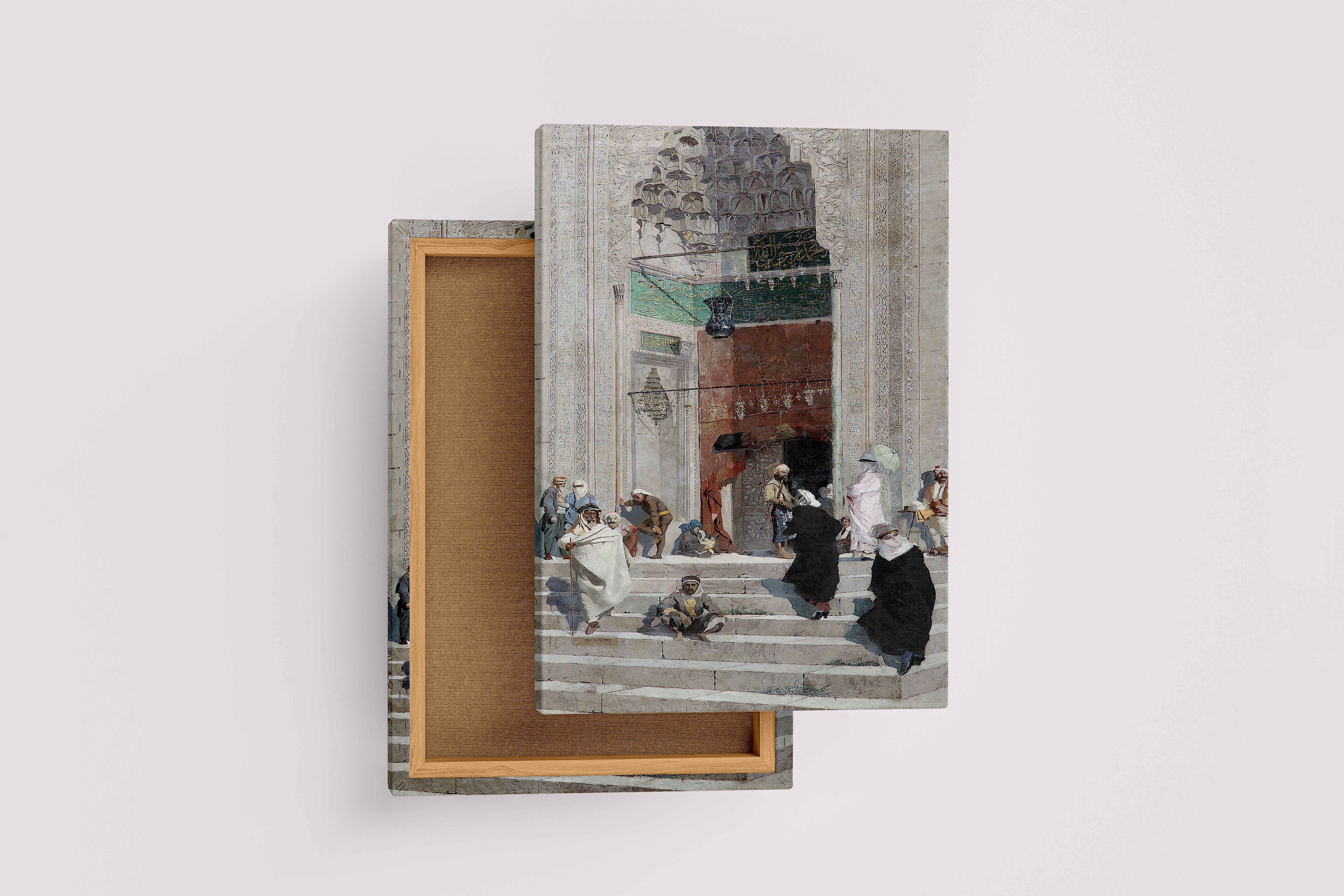 Ludwig Deutsch Cami Girişi Doğu Sahnesi Kanvas Tablo
