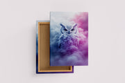 ai creation, white owl among the clouds, ai art, art, kanvas tablo