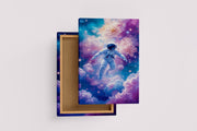 ai creation, astronaut flying in a fantasy world, ai art, art, kanvas tablo