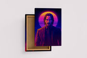 ai creation, Cyberpunk John Wick, ai art, art, kanvas tablo