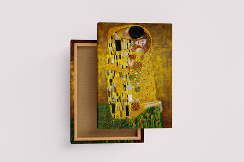 Gustav Klimt Kiss Tablosu Altın Doku Sanat Kanvas Tablo