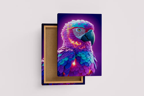 ai creation, colorful parrot, ai art, art, kanvas tablo