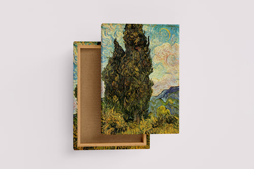 Vincent van Gogh Selvi Ağaçları Manzara Kanvas Tablo