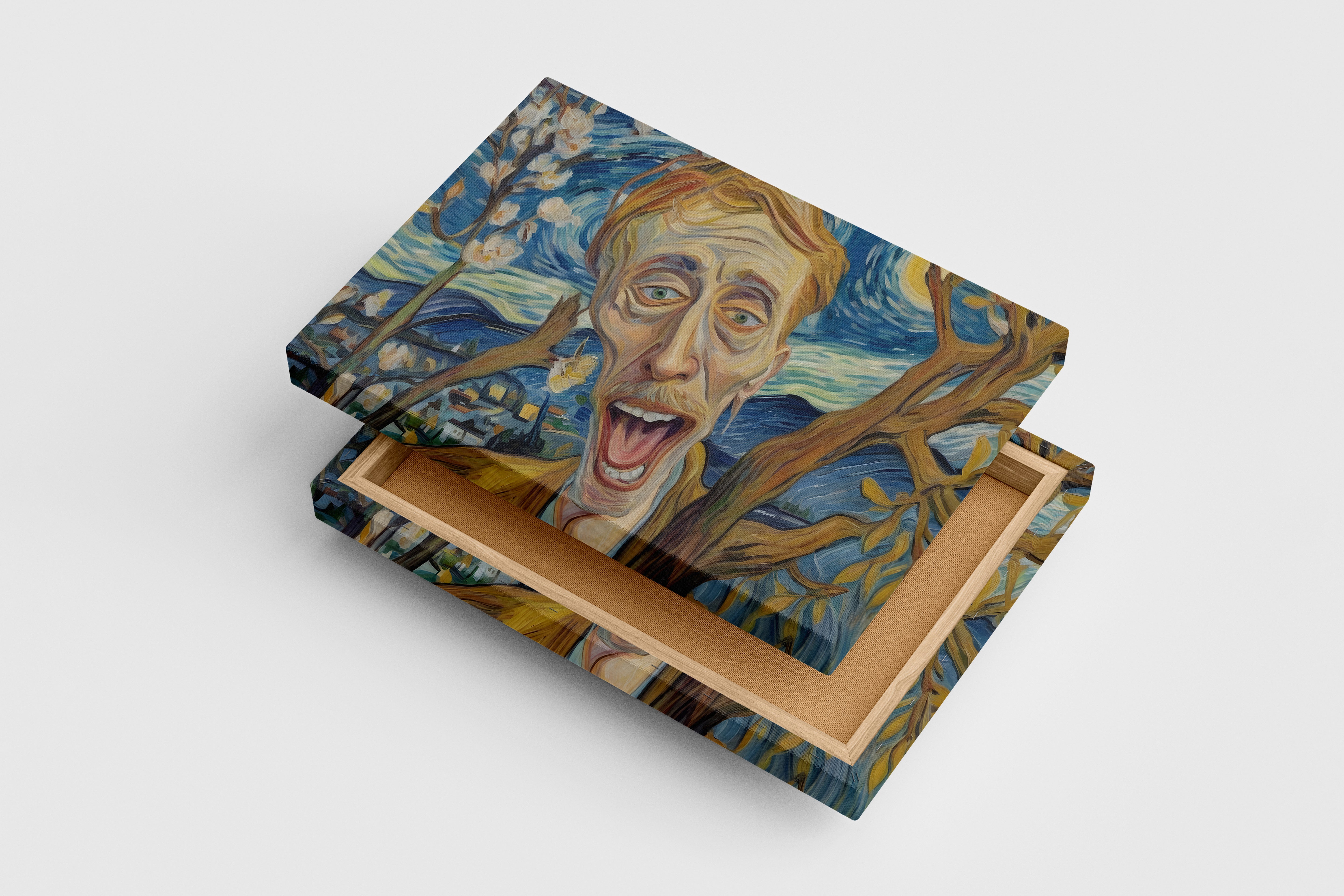 ai creation, van gogh portre, ai art, art, kanvas tablo