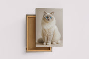 ai creation, calm blue-eyed cat, pet, ai art, art, kanvas tablo