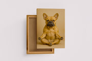 ai creation, dog performing yoga model 2, ai art, art, kanvas tablo