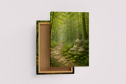 ai creation, Buddha in the forest, ai art, art, kanvas tablo