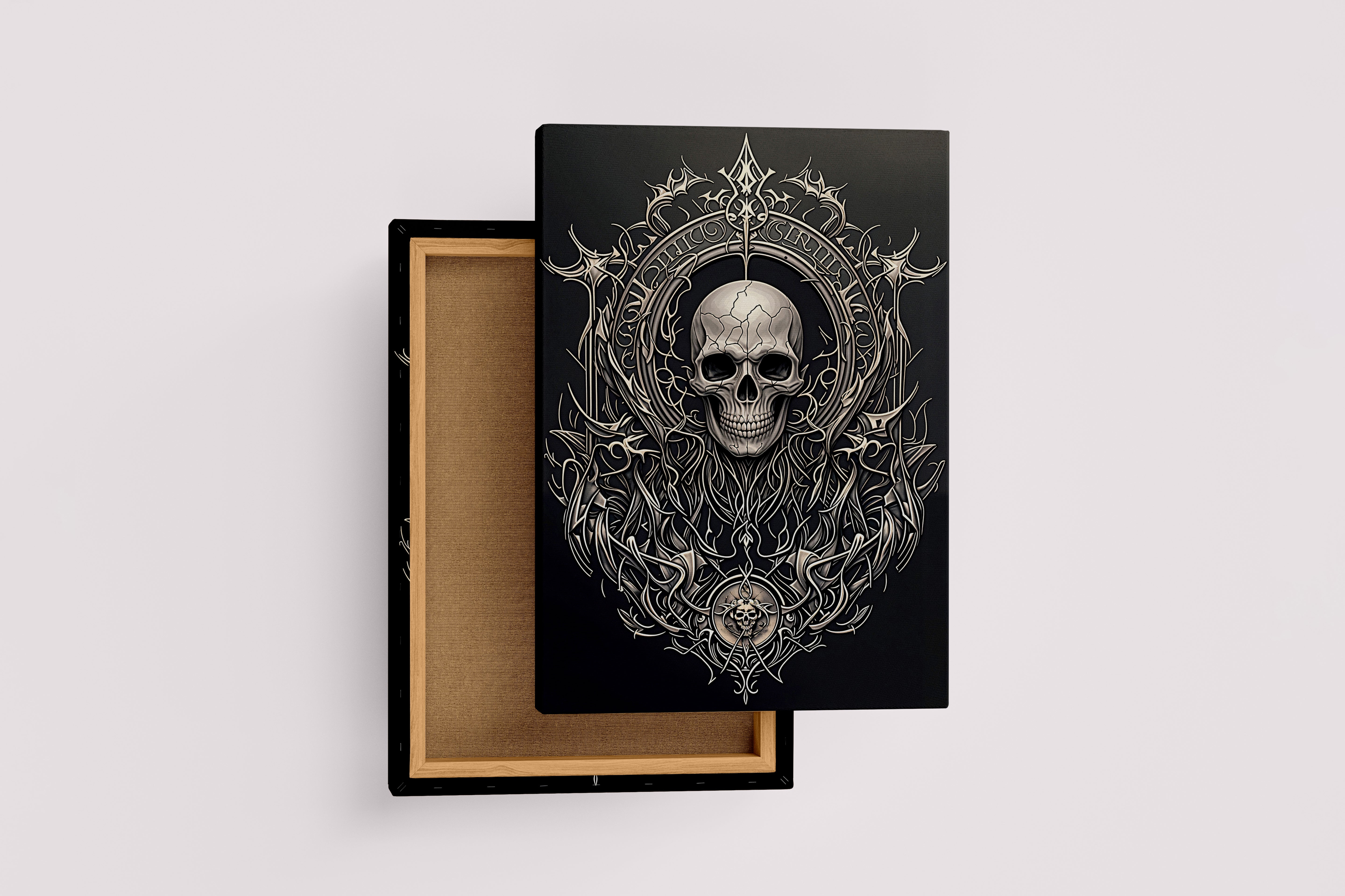 ai creation, skeletor medallion, ai art, art, kanvas tablo