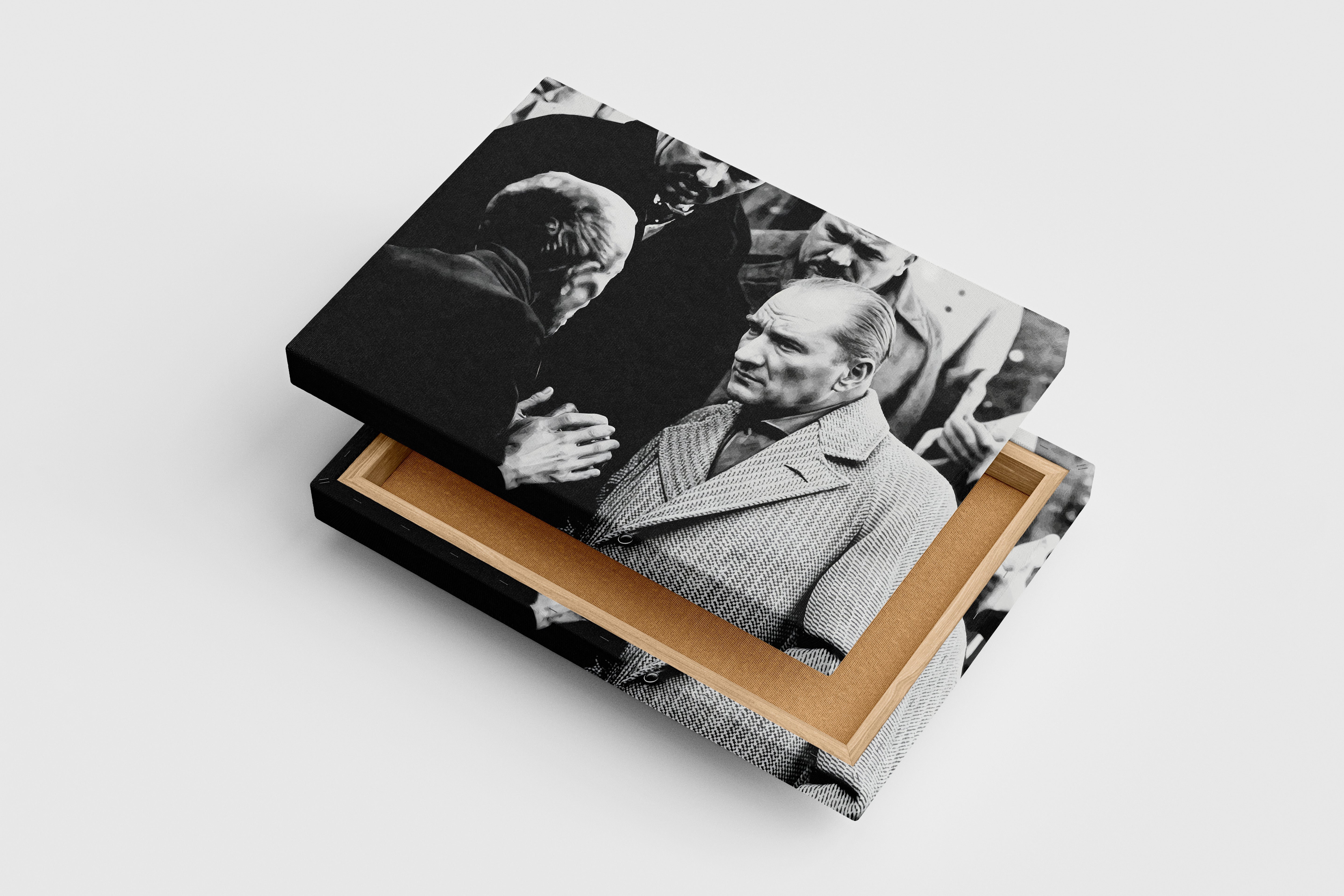 While Atatürk was listening to the citizen model 2, art, kanvas tablo