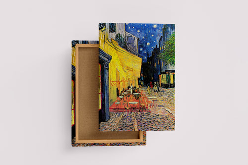 Vincent van Gogh Yıldızlı Gece Altında Kafe Terası Kanvas Tablo