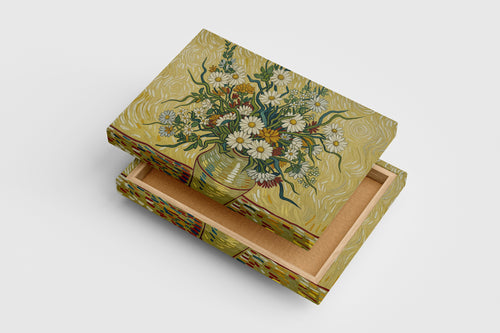 flower motif, flowers in a vase van gogh themed, art, kanvas tablo