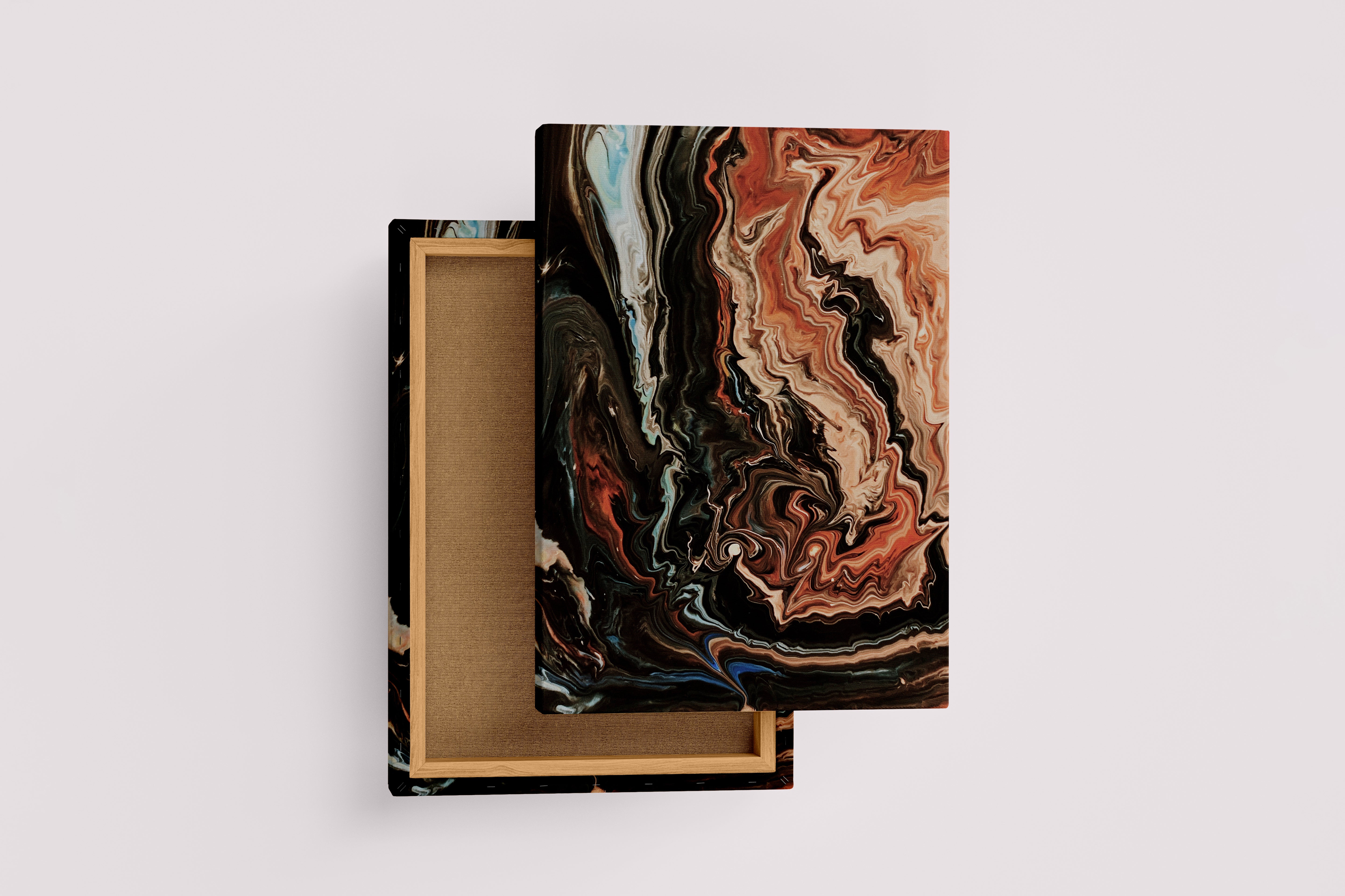 a beautiful abstract fluid painting with earthy tones creating a marbled rock-like texture, abstract, art, kanvas tablo