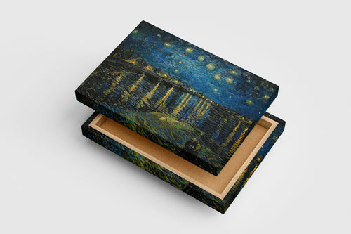 Van Gogh Rhône Nehri Üzerinde Yıldızlı Gece Manzarası Kanvas Tablo
