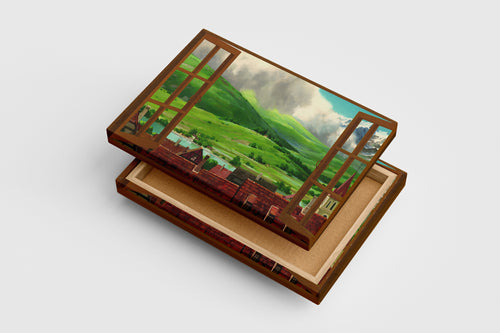 howls moving castle model 3, anime, studio ghibli theme, art, kanvas tablo