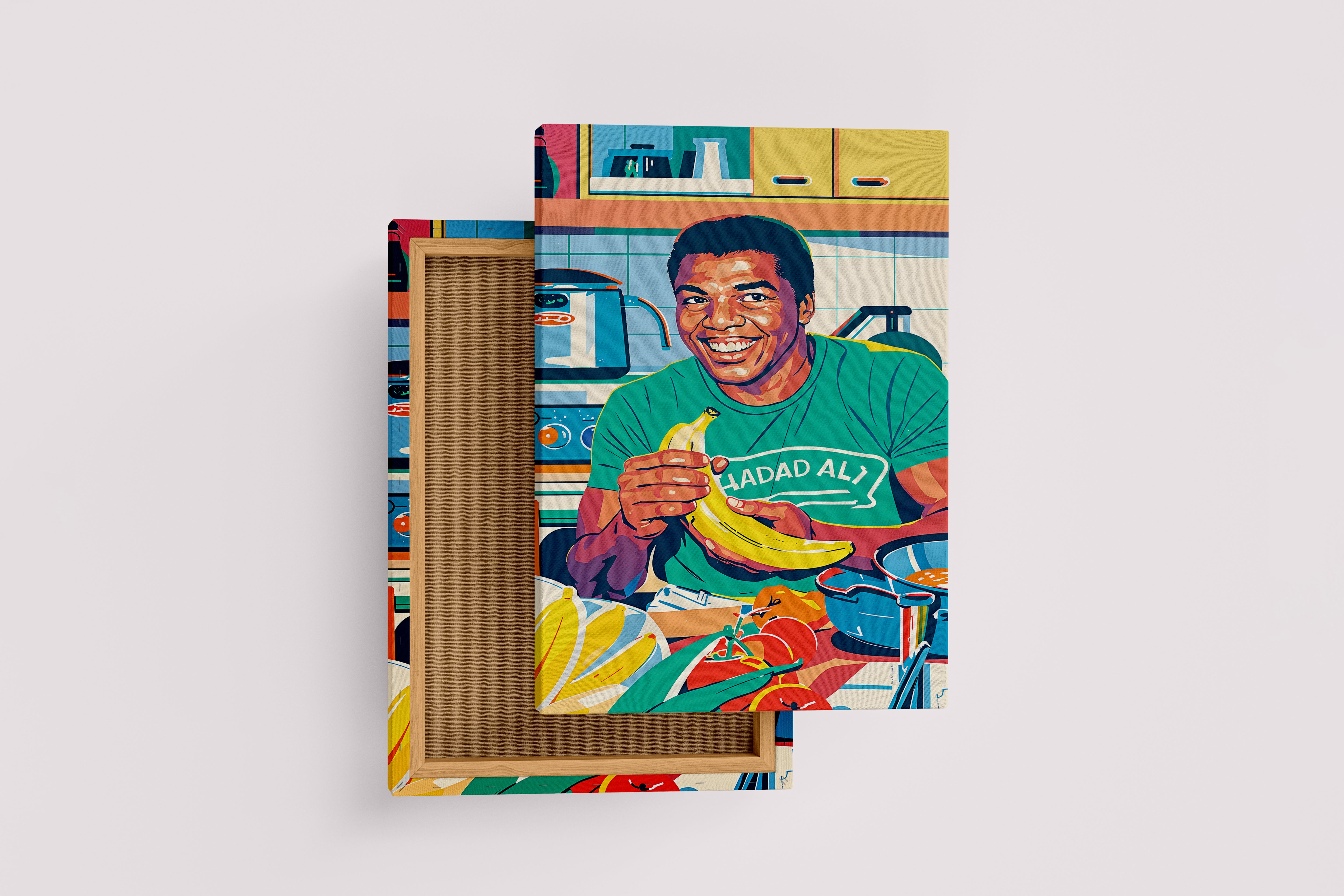 ai creation, Muhammad Ali, pop art, ai art, art, kanvas tablo