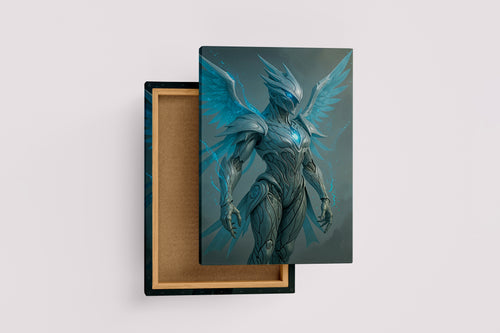 ai creation, winged mystical alien, ai art, art, kanvas tablo