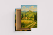 ai creation, the house in the middle of the fields model 1, ai art, art, kanvas tablo