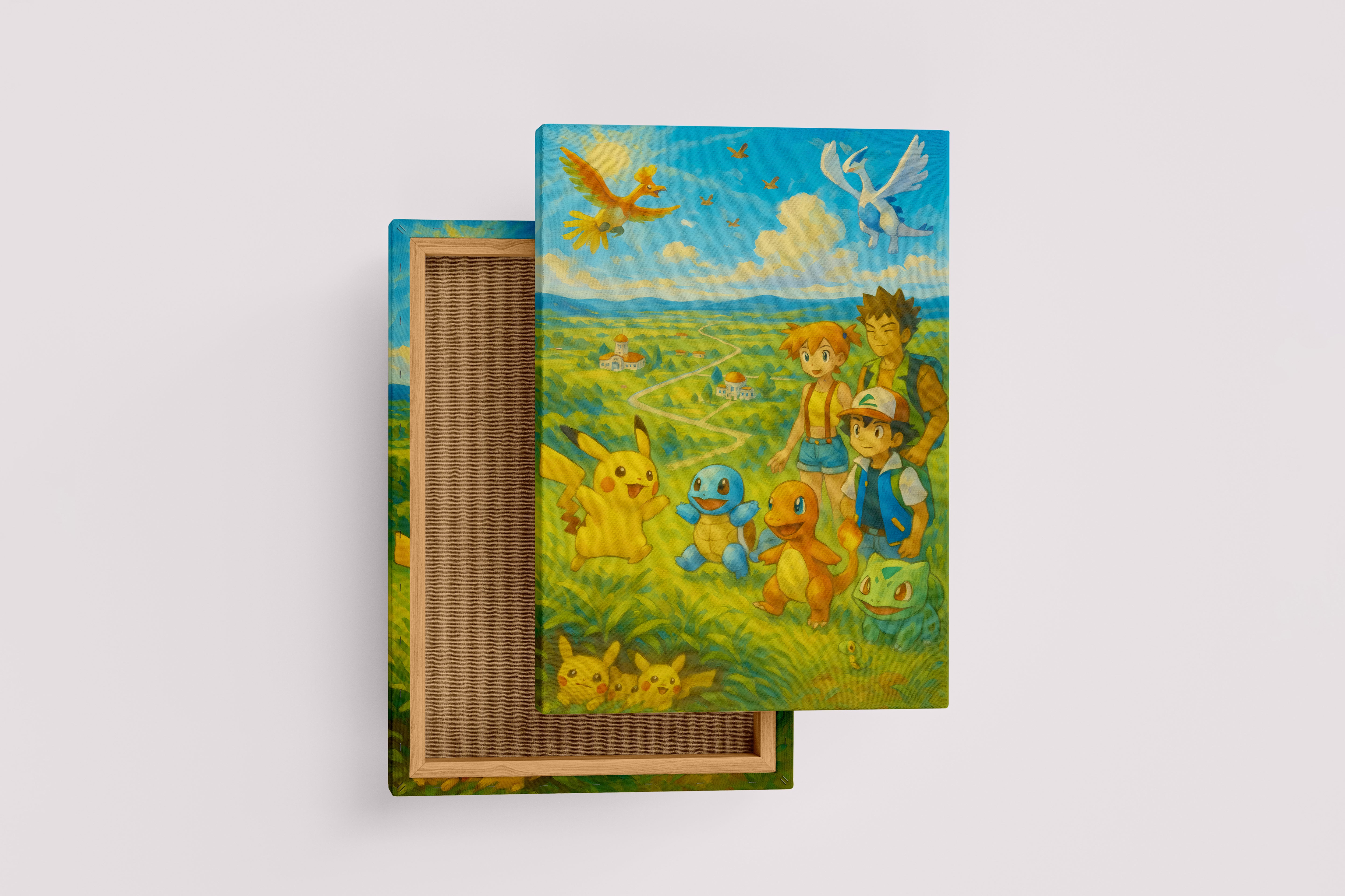 ai creation, Pokemon team, kid, ai art, art, kanvas tablo