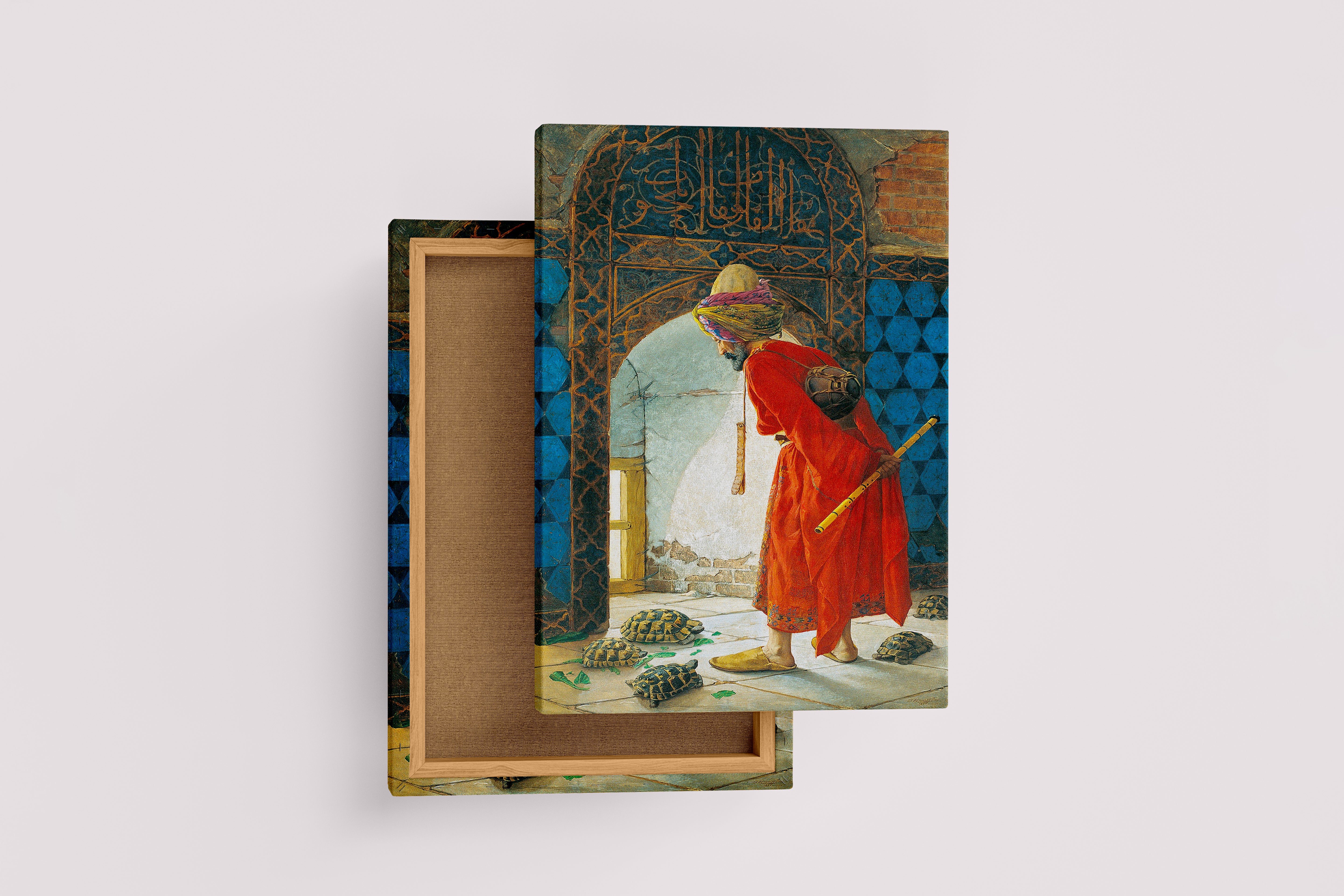 Osman Hamdi Bey Kaplumbağa Terbiyecisi Kanvas Tablo