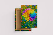 ai creation, flower motif, colorful, ai art, art, kanvas tablo