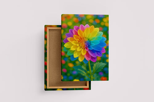 ai creation, flower motif, colorful, ai art, art, kanvas tablo