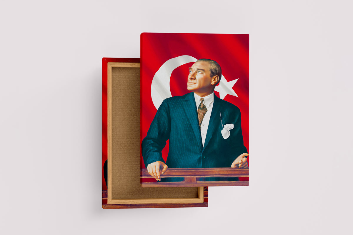 Atatürk portre model 19, art, kanvas tablo