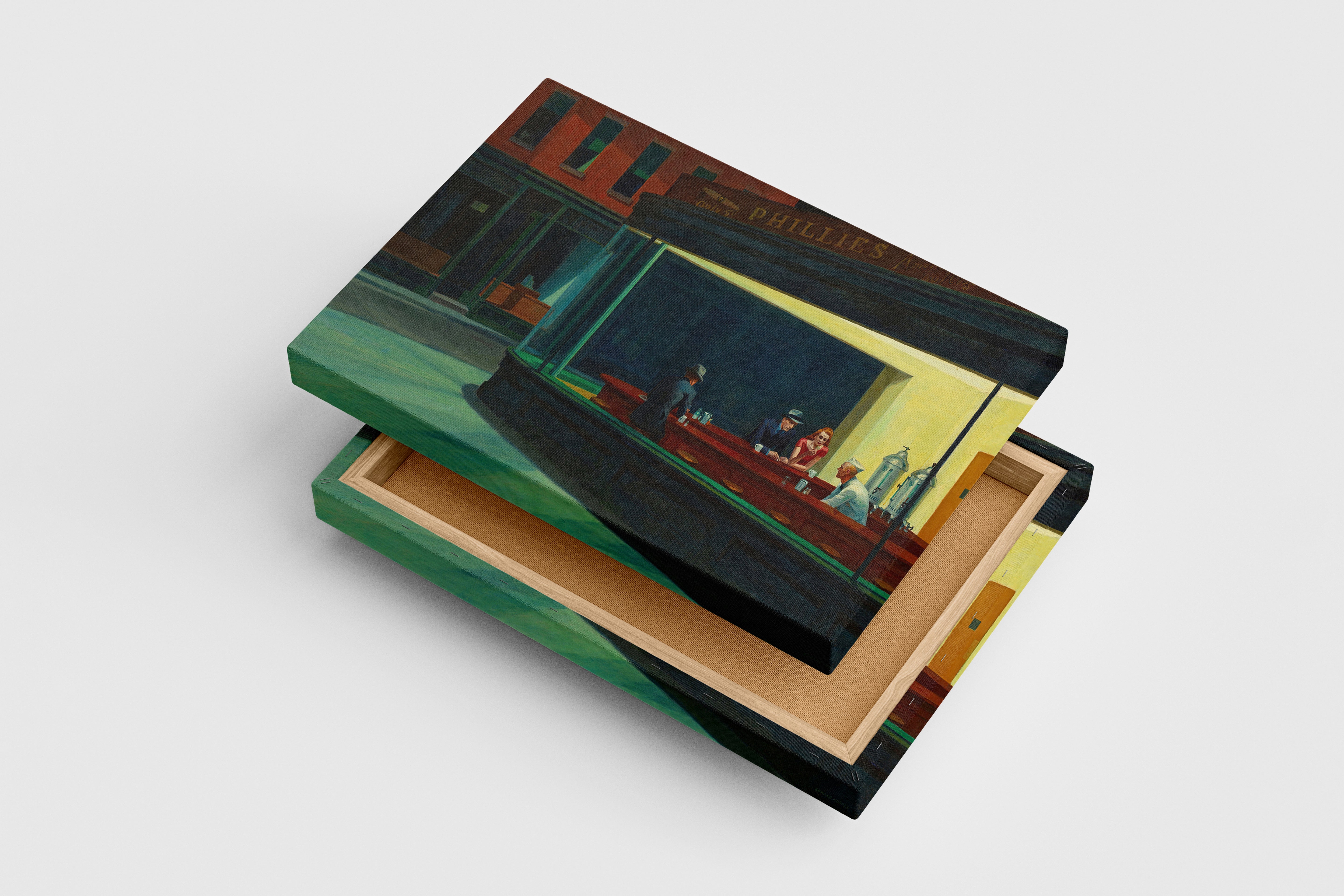 Edward Hopper'ın İkonik Başyapıtı Gece Kuşları (Nighthawks) Amerikan Realizmi Kanvas Tablo